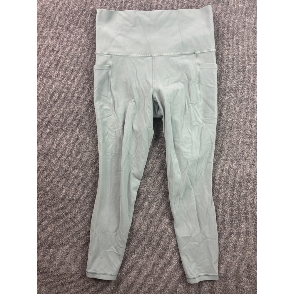 Athleta Salutation Stash Pocket II 7/8 Tight Womens S Green High Rise Legging